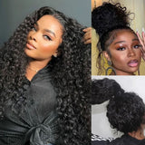 "370 Fitted Cap" HD LACE FRONT WIG WITH Invisible Strap - Burmese Curly