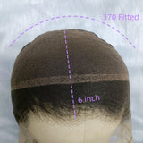 "370 Fitted Cap" HD LACE FRONT WIG WITH Invisible Strap - Indian Wave