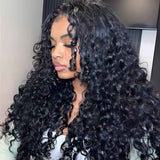 "370 Fitted Cap" HD LACE FRONT WIG WITH Invisible Strap - Spanish Crimped Loose Wave Curl