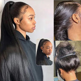 "370 Fitted Cap" HD LACE FRONT WIG WITH Invisible Strap - Straight