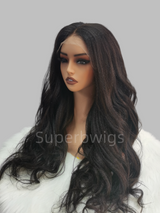 9x6 HD Swiss Lace Upgraded Hairline C-shape Ear Glueless Wig with Drawstring - Kinky Wave