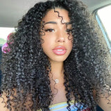 【3 IN 1 Half Wig】 Flip Over Half Wig with Drawstring Wear & Go Glueless Wig - Kinky Curly