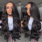 "3D DOME CAP" 9x6 HD Lace Upgraded Hairline C-shape Ear Glueless Highlight Color Wig with Drawcord - Body Wave Wavy