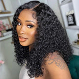 "3D DOME CAP" 9x6 HD Lace Upgraded Hairline C-shape Ear Glueless BOB Wig with Drawcord - Burmese Curly