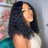 "3D DOME CAP" 9x6 HD Lace Upgraded Hairline C-shape Ear Glueless BOB Wig with Drawcord - Burmese Curly