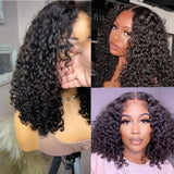 "3D DOME CAP" 9x6 HD Lace Upgraded Hairline C-shape Ear Glueless BOB Wig with Drawcord - Burmese Curly