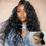 "3D DOME CAP" 9x6 HD Lace Upgraded Hairline C-shape Ear Glueless Wig with Drawcord - Loose Wave
