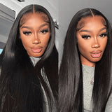 "3D DOME CAP" 9x6 HD  Lace Upgraded Hairline C-shape Ear Glueless Wig with Drawstring - Straight