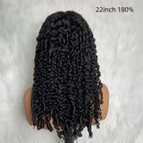 "3D DOME CAP" 9x6 HD Lace Upgraded Hairline C-shape Ear Glueless Wig with Drawstring - Kinky Burmese Curly with Spiral Curls End