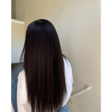 "3D DOME CAP" 9x6 HD Lace Upgraded Hairline C-shape Ear Glueless Wig with Drawcord - Light Yaki Straight