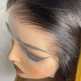 "3D DOME CAP" 9x6 HD Lace Upgraded Hairline C-shape Ear Ombre Color Wig with Drawstring - Straight Bob
