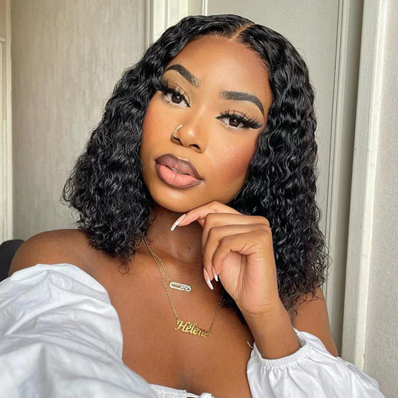 Charlotte Full Lace Transparent Lace BOB Human Hair Wig -  Water Wave