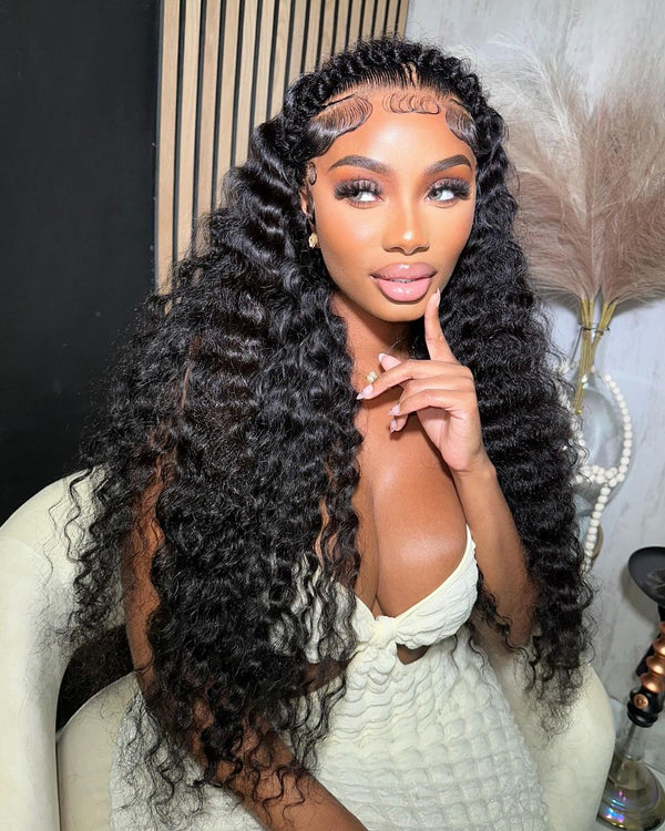 Full Lace HD Swiss Lace Upgraded Pre-Plucked Wig - Deep Wave