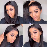 Nicole  360 Transparent Lace Front Human Hair Wig - Silky Straight Bob