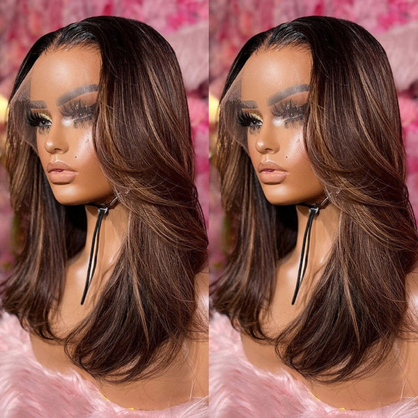 13X4 FULL FRONTAL HD LACE UPGRADED PREPLUCKED YAKI STRAIGHT HUMAN HAIR LACE FRONT WIG