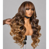 4x4/13x4 Transparent Lace Front Pre-plucked Color Wig -  Body Wave Wavy