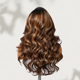 4x4/13x4 Transparent Lace Front Pre-plucked Color Wig -  Body Wave Wavy