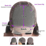 4x4/13x4 Transparent Lace Front Pre-plucked Reddish Highlight Color Wig -  Body Wave Wavy