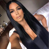 4x4/13x6/Full Frontal/360/Full Lace Transparent Lace Jet Black 1# Color Wig - Straight
