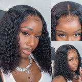 4x4/13x6/Full Frontal/360/Full Lace Transparent Lace Jet Black 1# Color Wig - Water Wave