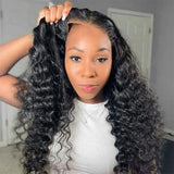 4x4/13x6/Full Frontal/360/Full Lace Transparent Lace Jet Black 1# Color Wig - Loose Wave