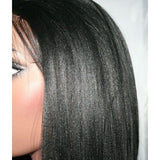4x4/13x6/Full Frontal/360/Full Lace Transparent Lace Jet Black 1# Color Wig - Light Yaki Straight