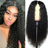 4x4/13x6/Full Frontal/360/Full Lace Transparent Lace Jet Black 1# Color Wig - Curly