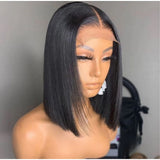4X4 Transparent Lace Closure Human Hair Wig - Straight Bob