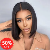 [50% OFF]HALF PRICE ///  7X7 HDLace Closure Pre-Plucked 150%180% Wig - Straight Bob