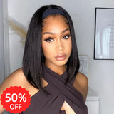 [50% OFF]HALF PRICE /// Headband Short Bob Wig Beginner Friendly