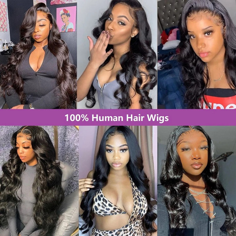 Half Price /// 13x4 Preplucked Hairline Lace Front Body Wave Wig Virgin Human Hair Frontal Wigs