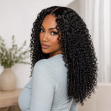 HD Lace 13x6 Fitted Cap Ear Tap Wig - Bouncy Curly with Finger Coily Ends