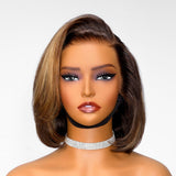 【Flash Sale】13x6 Transparent Lace Front Highlight Color 250% Density Bob Wig - Layered Bob