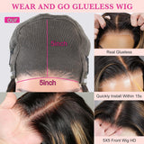 Bye~Bye~KNOTS HD Swiss Lace 5X5 Closure Pre-cut Laces Body wave wig