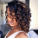 5x5/13x4 Transparent Lace Pre-plucked Hairline Highlight Color Wig - Curl Styled Bob