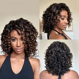 5x5/13x4 Transparent Lace Pre-plucked Hairline Highlight Color Wig - Curl Styled Bob