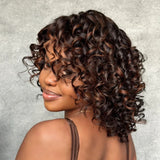 5x5/13x4 Transparent Lace Pre-plucked Hairline Highlight Color Wig - Curl Styled Bob
