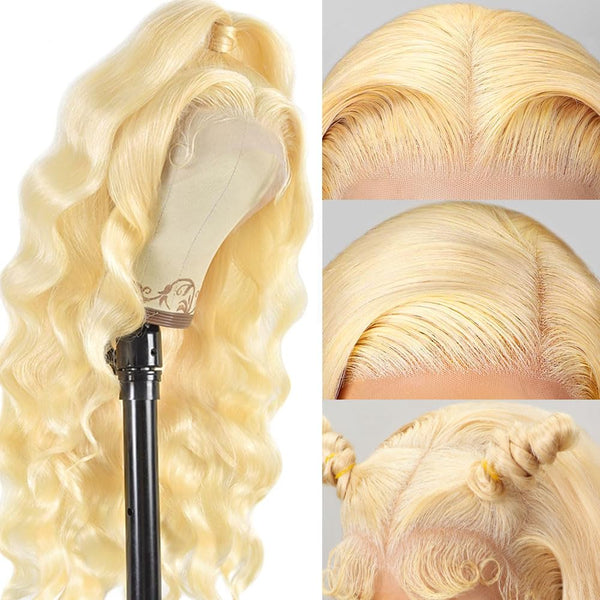 【Flash Sale】13x4/13x6 Transparent Lace Front Pre-plucked Hairline 250% Density 613 Blonde Color Wig - Body Wave