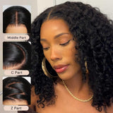 HD Lace 13x6 Fitted Cap Ear Tap Wig - Bouncy Curly with Finger Coily Ends