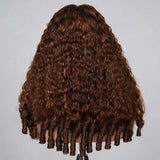 "3D DOME CAP" 9x6 HD Lace Upgraded Hairline C-shape Ear Wig with Drawstring - Burmese Curly with Sperial Curl Ends