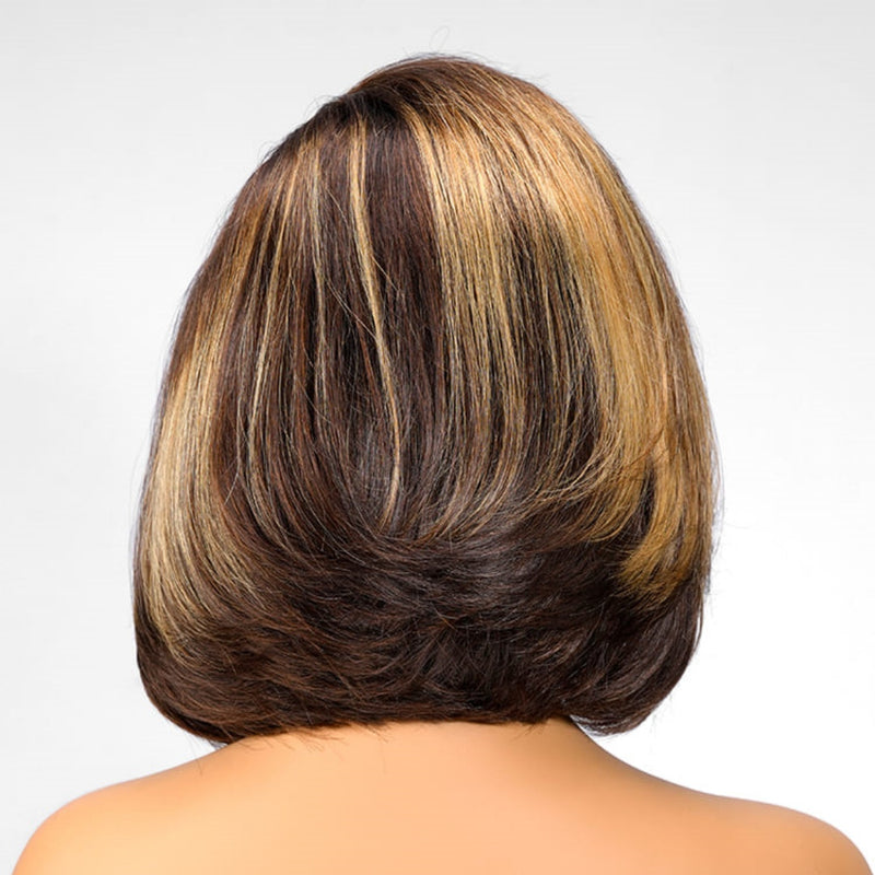【Flash Sale】13x6 Transparent Lace Front Highlight Color 250% Density Bob Wig - Layered Bob