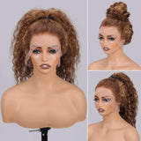 【Upgraded】PreCut 4-Line Invisible Strap 360 HD Lace Highlight Color Wig - Deep Wave