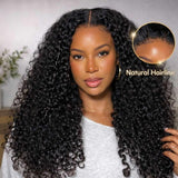 HD Lace 13x6 Fitted Cap Ear Tap Wig - Bouncy Curly with Finger Coily Ends