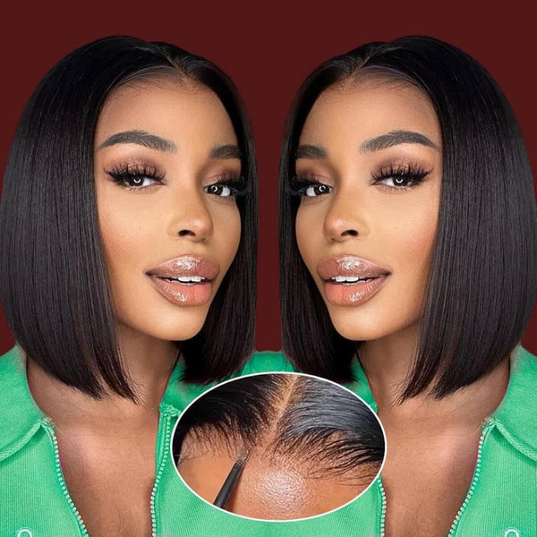 BYE~BYE~KNOTS HD LACE 5X5 CLOSURE LACE WIG - STRAIGHT BOB
