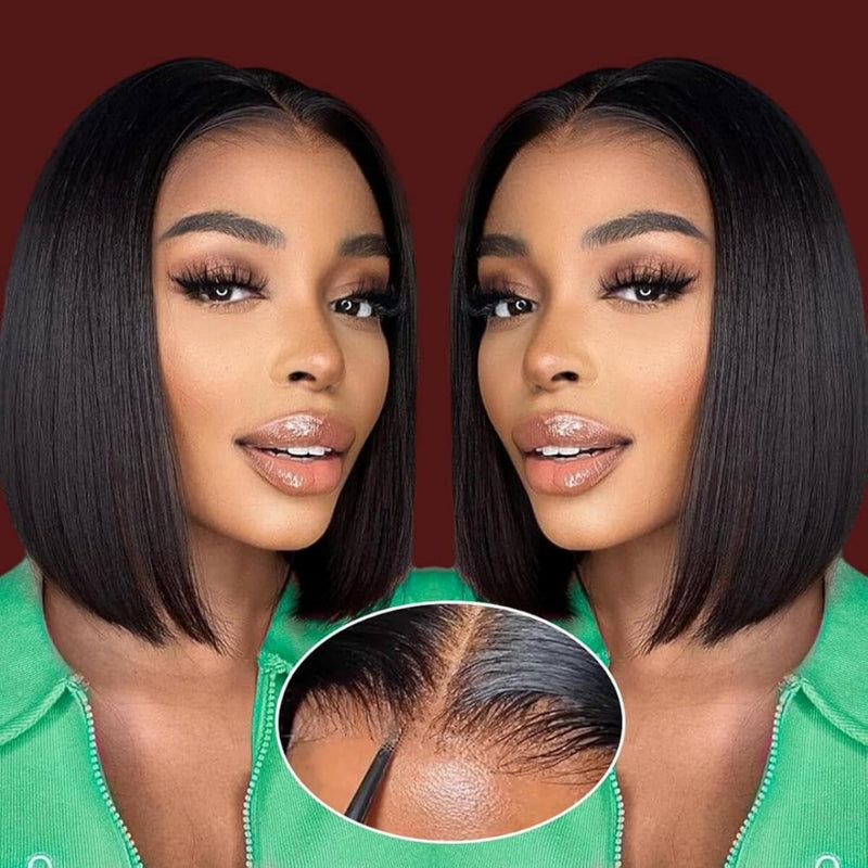 BYE~BYE~KNOTS HD LACE 5X5 CLOSURE LACE WIG - STRAIGHT BOB