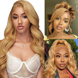 13x6 HD Lace Front Wigs Human Hair Hair Pre-Plucked 13x6 Blonde Body Wave