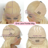 13x6 Transparent Lace Front Pre-plucked Highlight Color Human Hair Wig -  Body Wave Wavy