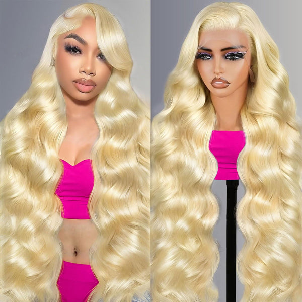 【Flash Sale】13x4/13x6 Transparent Lace Front Pre-plucked Hairline 250% Density 613 Blonde Color Wig - Body Wave