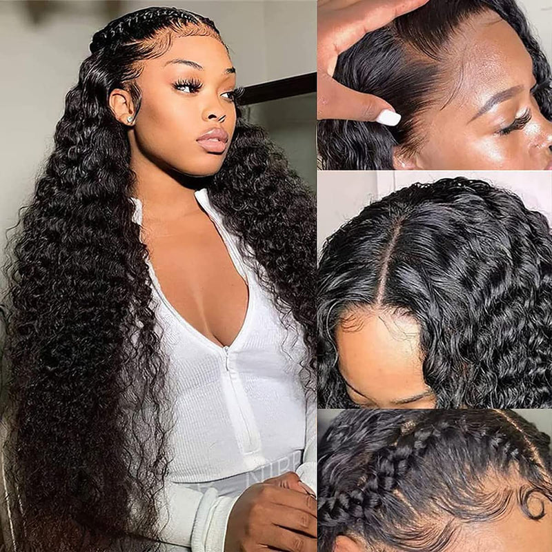 13x6 HD SWISS Lace Front Upgraded Pre-plucked Hairline Wig - Deep Wave