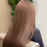 "LAGOS" M-Shaped HAIRLINE 13x6 Transparent Lace Front Brown Color Wig - Body Wave Wavy